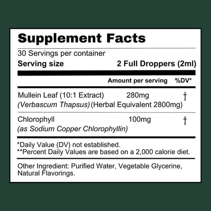 Botanical Mullein & Chlorophyll Wellness Tincture