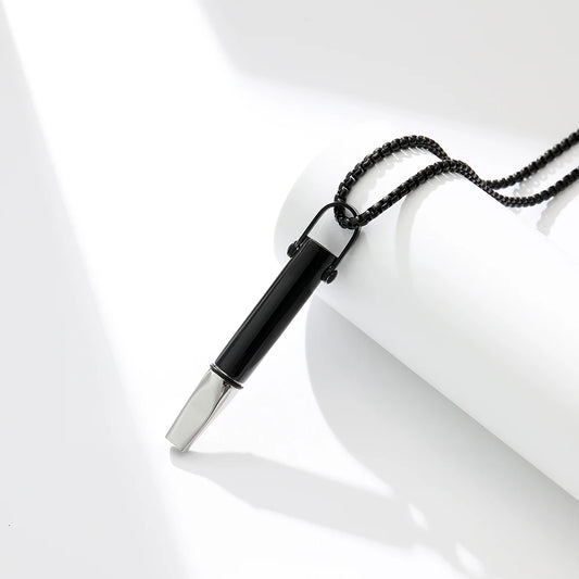 smart breathing necklace black